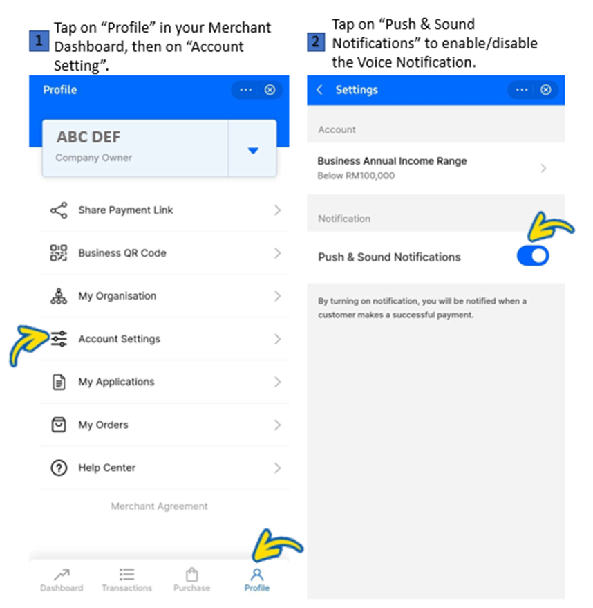 What is Voice Notification and how do I set it? Merchant Help Center
